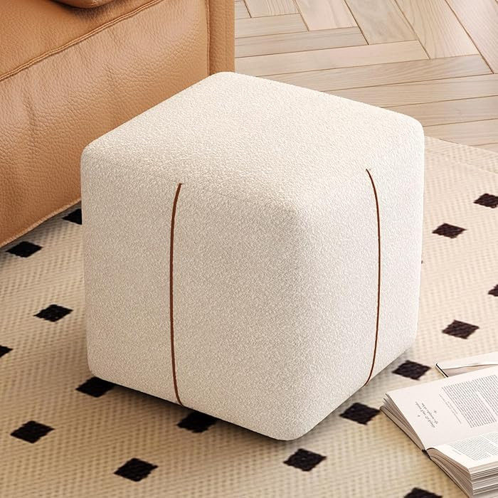 Lightweight Ottoman Modern Side Table Sofa Footrest Stool, Cube Shoes Changing Stool Unique Dress... | Amazon (US)
