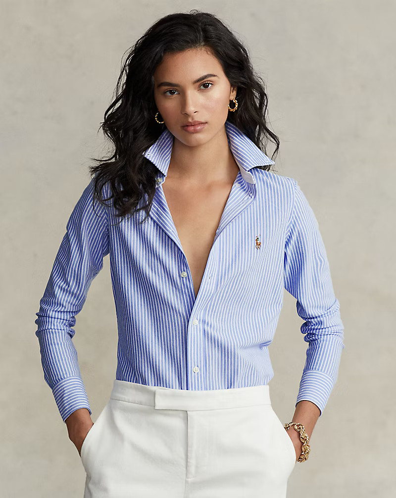 Striped Knit Oxford Shirt | Ralph Lauren (UK)