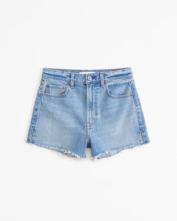 Women's High Rise Mom Short | Women's | Abercrombie.com | Abercrombie & Fitch (US)