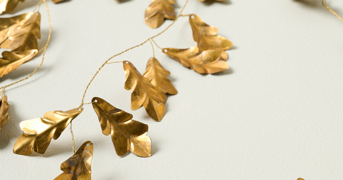 Gilded Leaf Garland | Magnolia