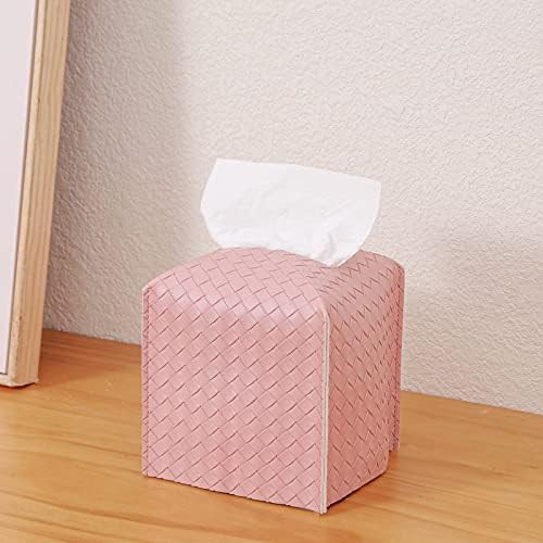 Tissue Box Cover PU Leather Tissue Holder Square Facial Tissue Case Facial Paper Organizer Dispen... | Amazon (US)