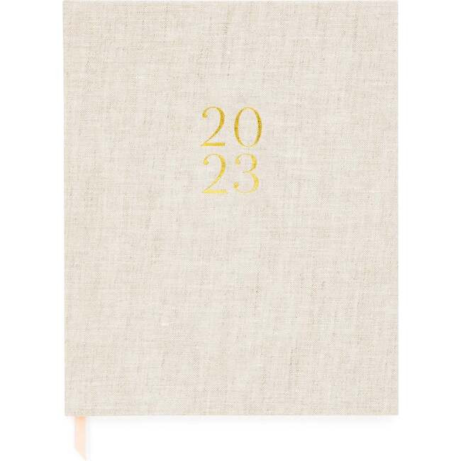 Sugar Paper | Desk Agenda, Flax, 2023 (Beige) | Maisonette | Maisonette