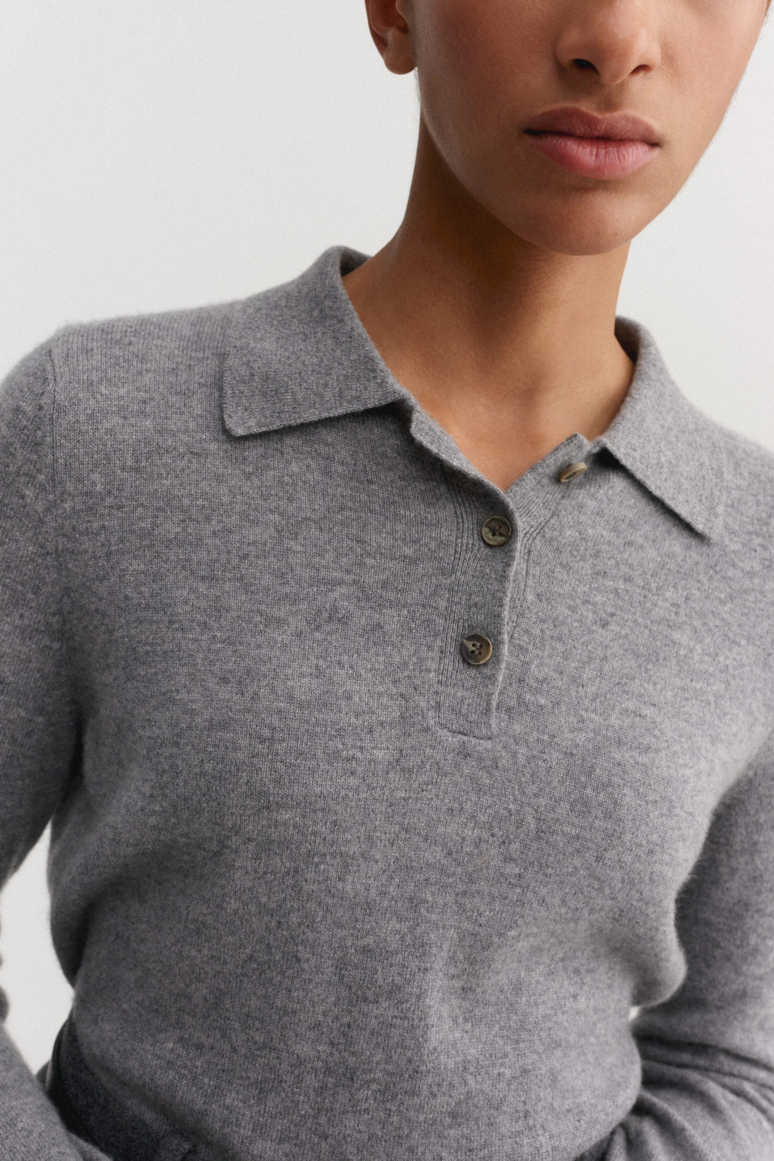 Minou Collar Sweater, grey | Almada Label