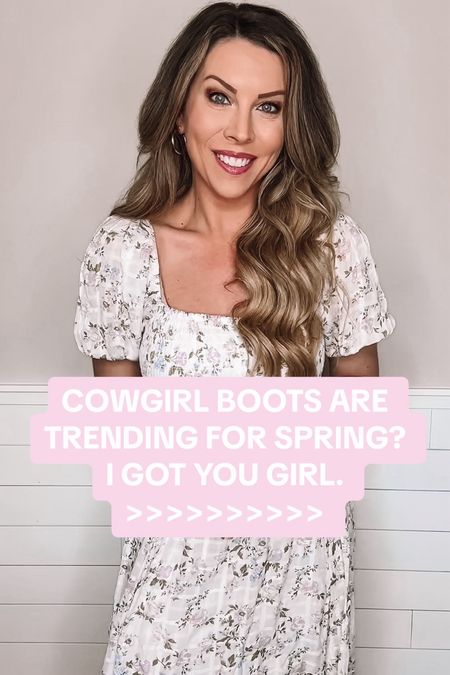 Cowgirl boots for Spring

#LTKshoecrush #LTKstyletip #LTKFestival