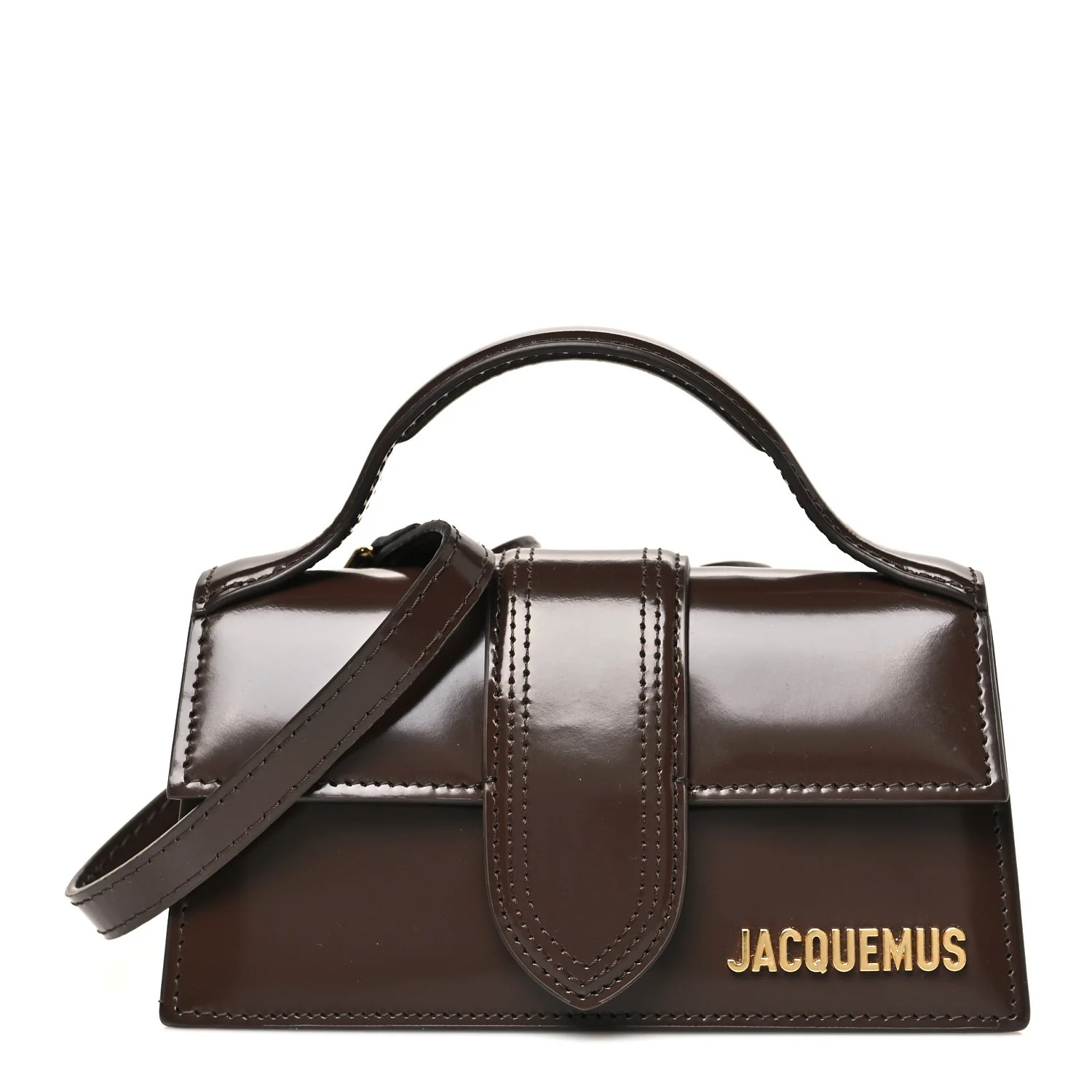 Glazed Calfskin Le Bambino Dark Brown | FASHIONPHILE (US)