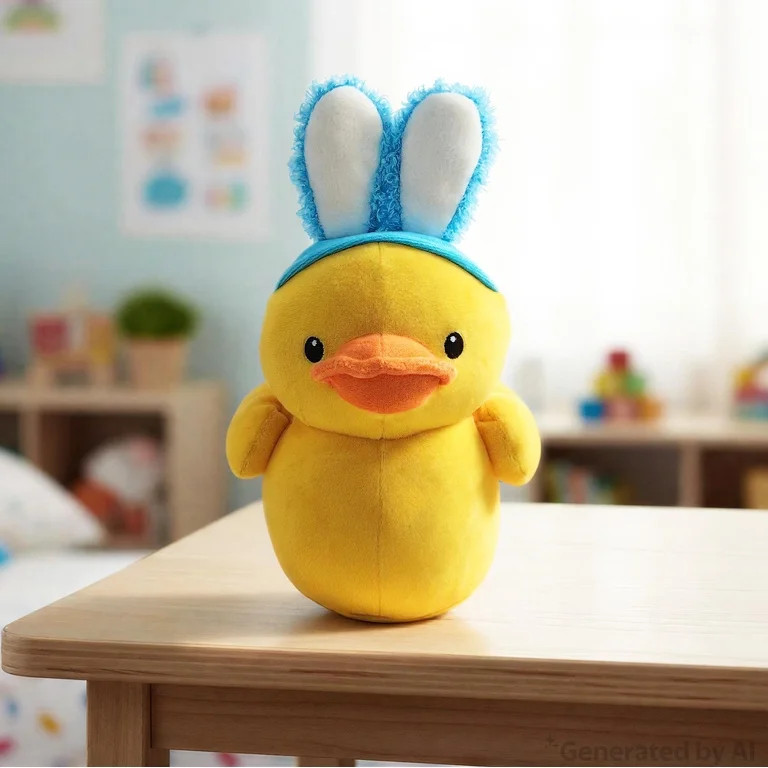 Duck with Bunny Ears Plush, Yellow, 10.5", Easter by Way To Celebrate | Walmart (US)