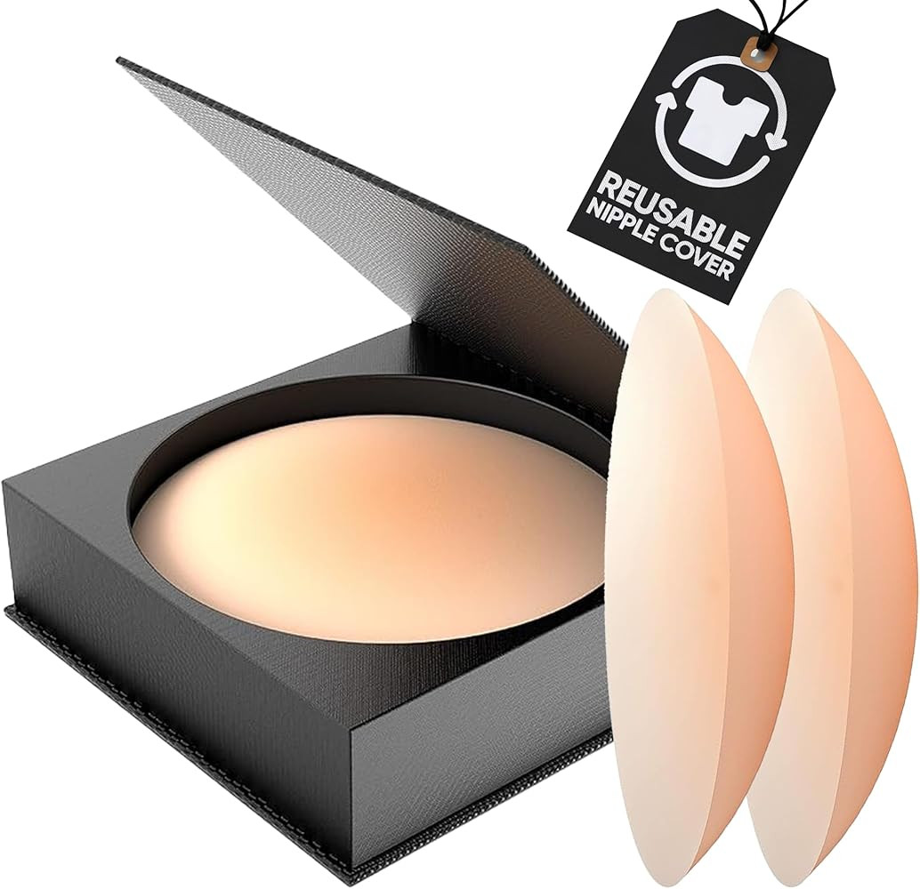 Go Nipless Nipple Covers No Show - Reusable Pasties Nipple Cover - Adhesive Silicone Nipple Pasti... | Amazon (US)