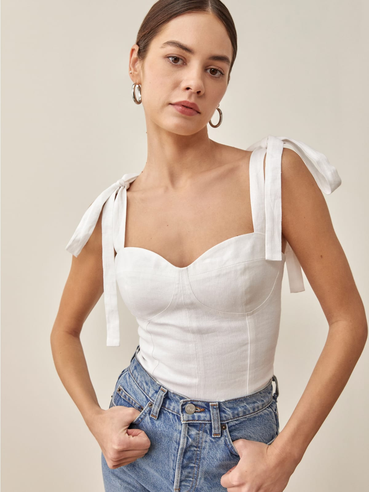 Jaxon Linen Top | Reformation (Global)