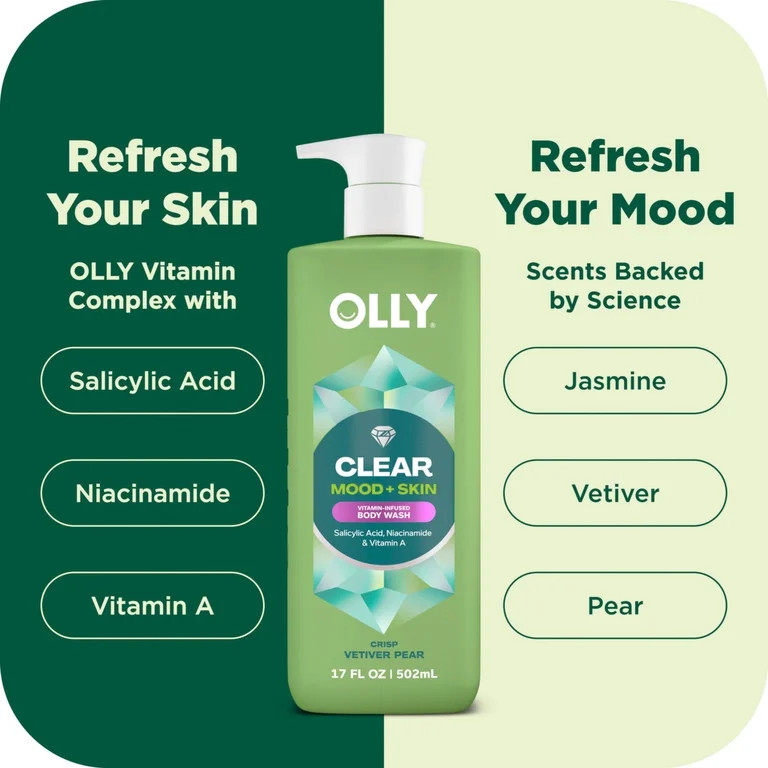 OLLY Body Wash Clear Mood + Skin, 17 fl oz | Walmart (US)