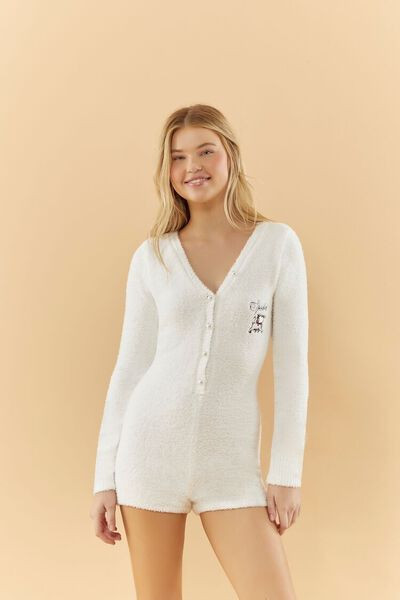 Disney Marie Sweater-Knit Pajama Romper | Forever 21 | Forever 21 (US)