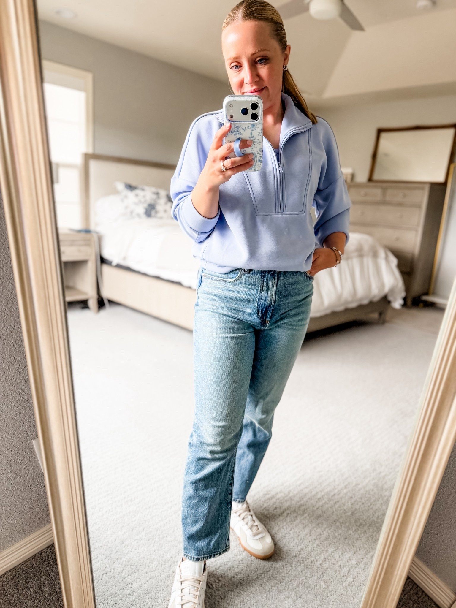 A zip up that is truly so soft and is so pretty that it can go from working out to pairing with jeans. Sized down to xs. Petite jeans and sneakers fit tts. 

Spring outfit, mom outfits, quarter zip, Zella, casual outfits 

#LTKPetite #LTKmomlife #LTKootd