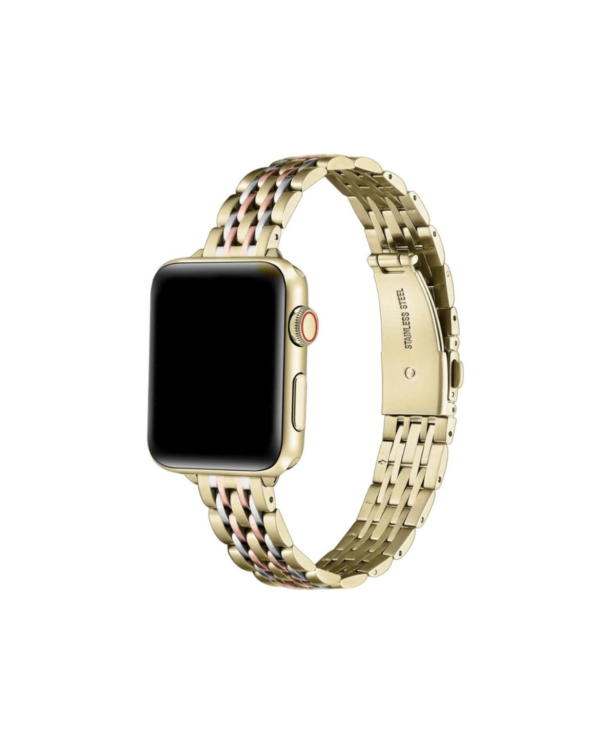 Posh Tech Rainey Skinny Stainless Steel Band for Apple Watch, Fits All Apple Watch Models - Silver, Gold, Rose Gold | Macy's