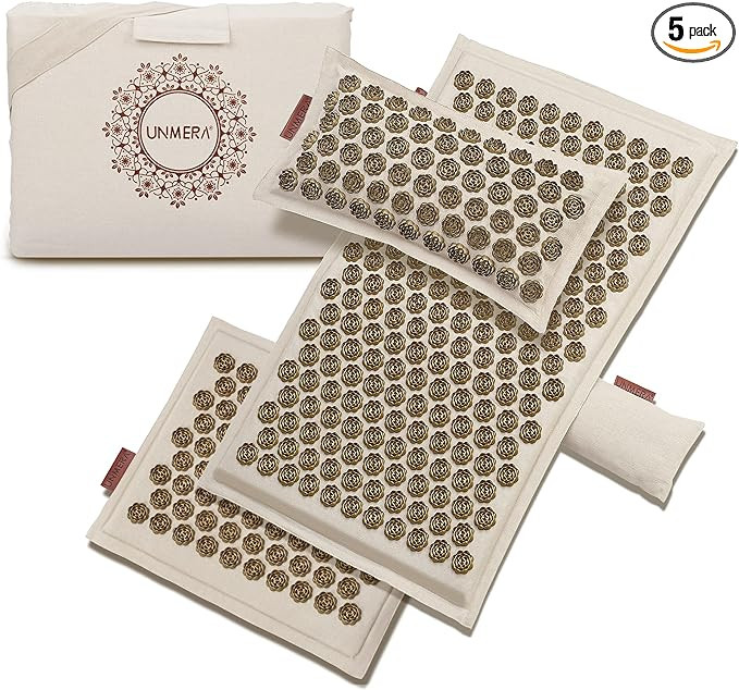 UNMERA Acupressure Mat and Pillow Set,Natural Premium Linen & Coconut Fiber Filling,for Back/Neck... | Amazon (US)