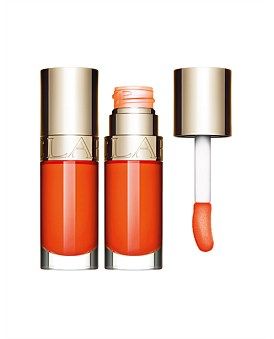 David Jones Clarins Power Of Colours Lip Comfort Oil in Orange, Size 7ML | David Jones (Australia & New Zealand)