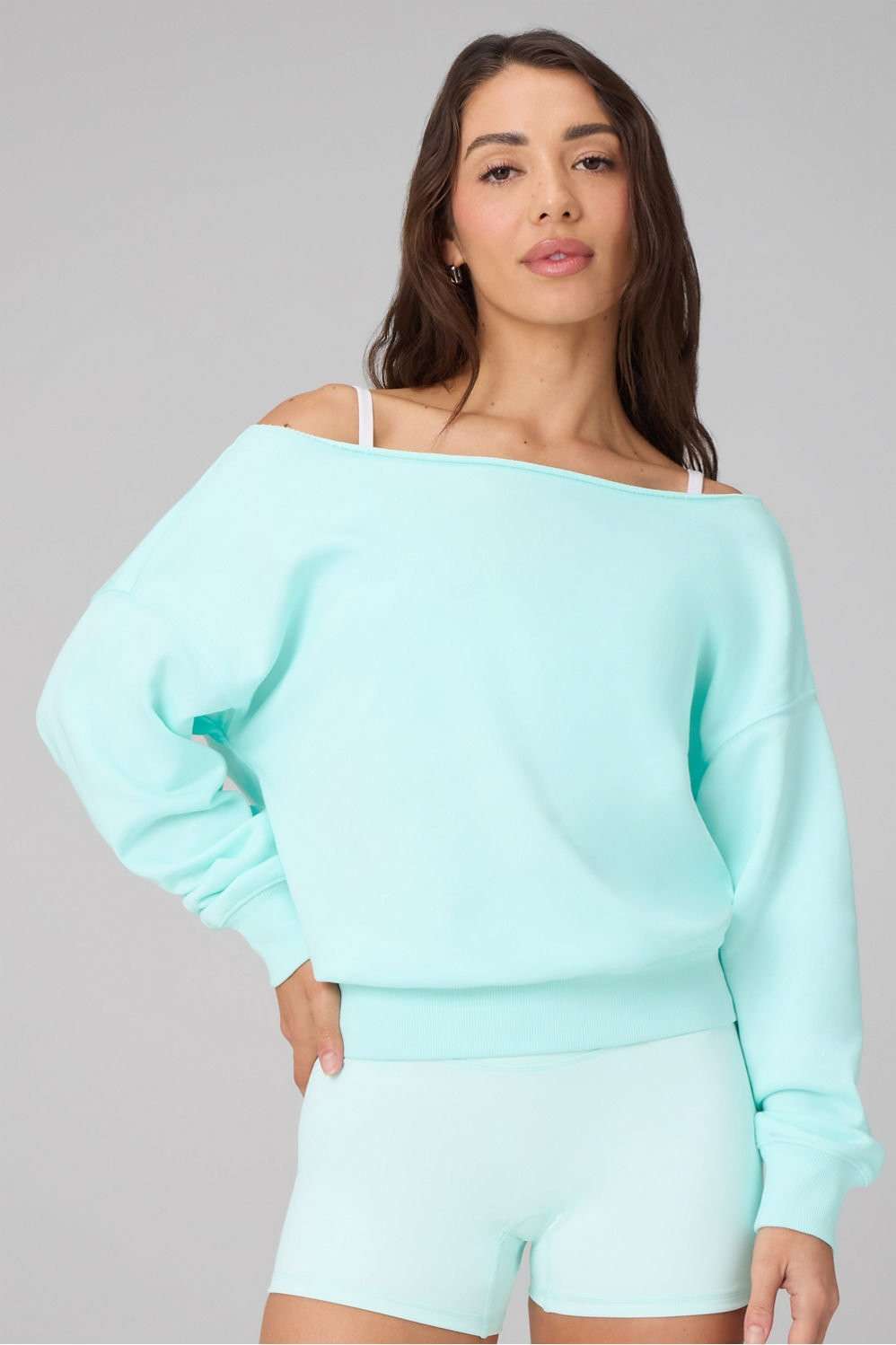 Year Round Terry Off Shoulder Sweatshirt | Fabletics