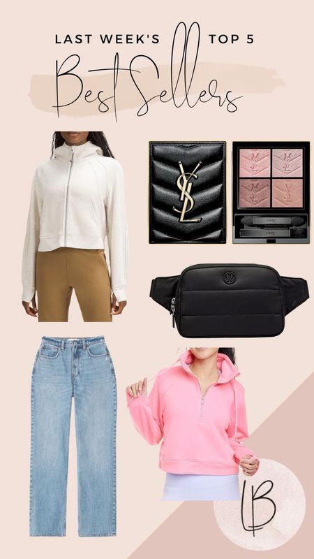 Best sellers-lululemon scuba hoodie, scuba look a like, YSL eyeshadow, belt bag, loose fit jeans

#LTKover40 #LTKsalealert #LTKSeasonal