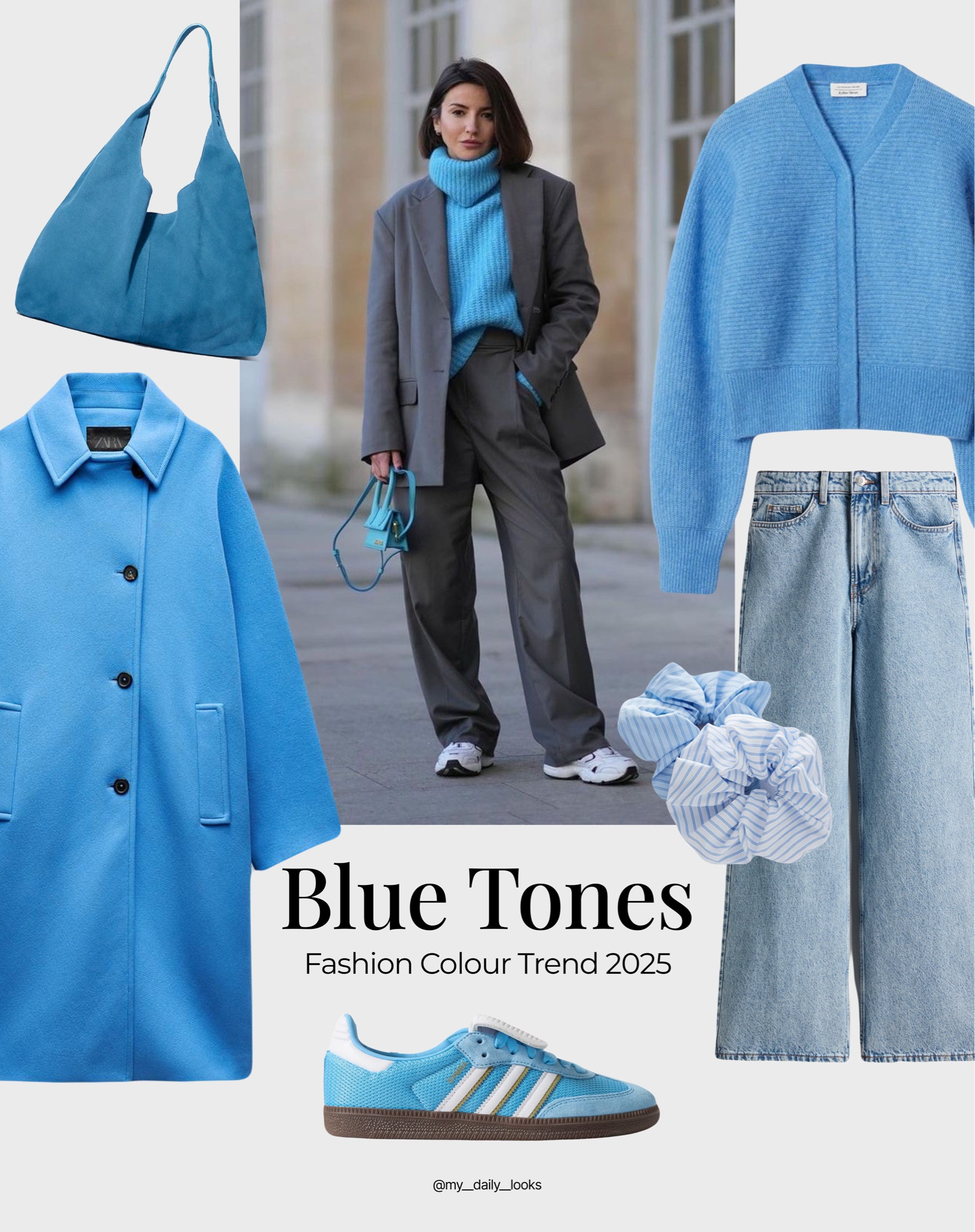 Blue shades are already one of 2025's main colour trends. So, I’ve chosen the most gorgeous baby blue (aka light blue) pieces & prepared outfit ideas with them (check them out in my profile) 🖤

Tags: baby blue, light blue, blue shades, blue tones, winter style, winter outfit, winter look, winter fashion, spring style, spring outfit, spring look, spring fashion, easy styling, simple everyday look, chic & basic outfit, Parisian look, casual outfit, capsule wardrobe, office look, brunch style, high street.

#LTKbag #LTKstyletip #LTKwinter