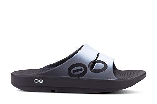 OOFOS - Unisex OOahh - Post Exercise Active Sport Recovery Slide Sandal - Smoke - M13/W15 | Amazon (US)