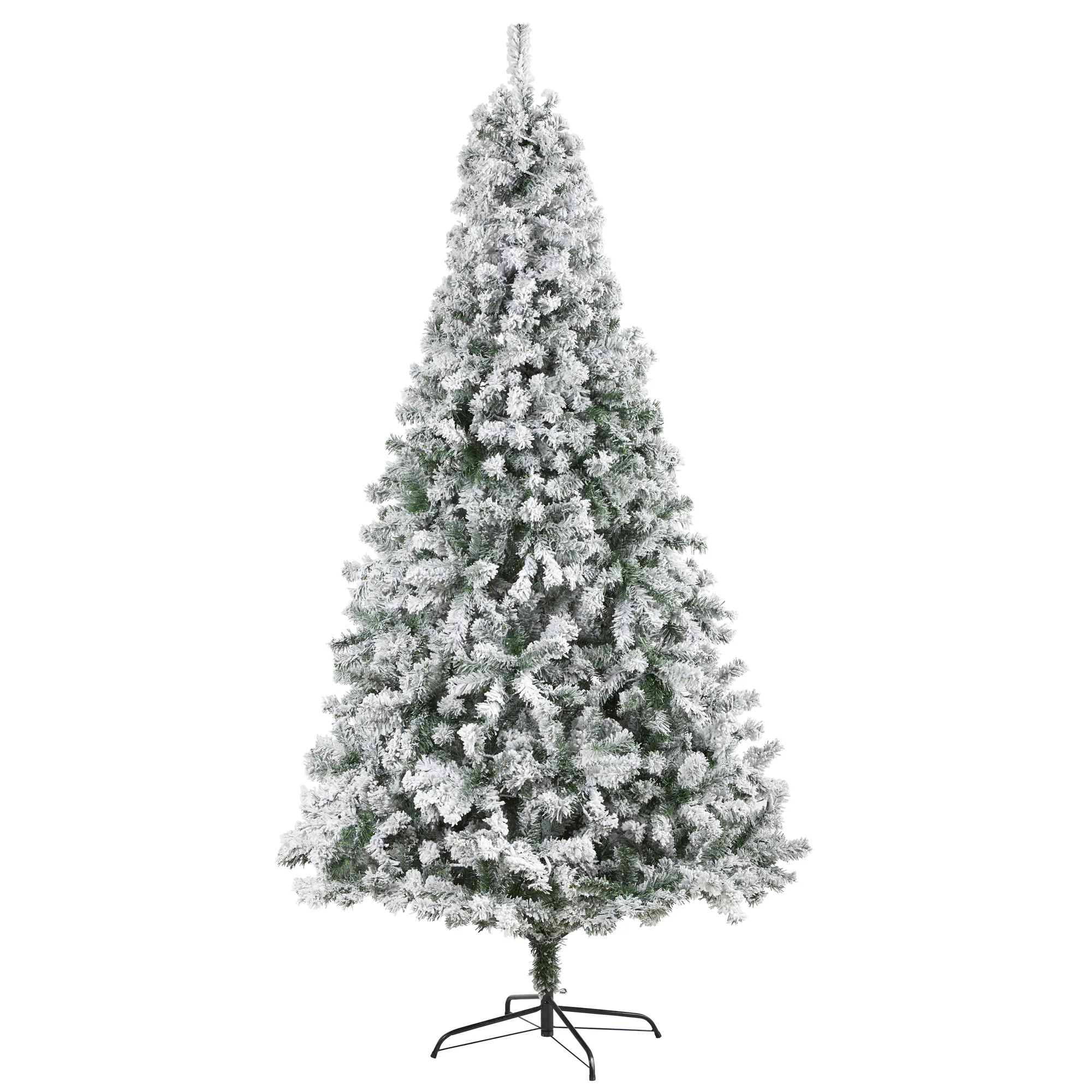Nearly Natural 8-ft Spruce Flocked Artificial Christmas Tree one_size | T1748 | Lowe's