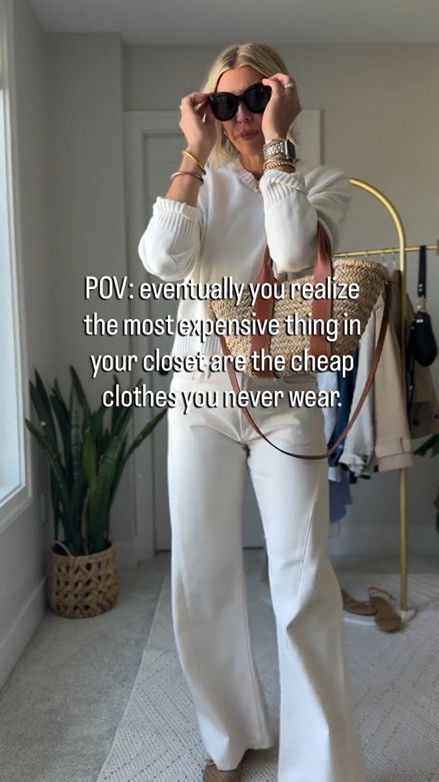 If your closet feels overwhelming, this is your sign.

You don’t need more clothes. You need a shift—from impulse shopping to intentional wardrobe building. From a closet full of “maybe someday” pieces to one that actually works for your real life, every single day.

I’ve been there—buying another “cute top” on sale, only to come home, add it to an already crowded closet, and still feel like I had nothing to wear.

That cycle creates noise, not style. It fills your space but drains your clarity.

What changed everything for me wasn’t more shopping—it was slowing down. Buying with intention. Owning less, but choosing better. And making every piece earn its place.

That’s when getting dressed finally felt easy.

If you’re a millennial mom craving more simplicity, more style, and more breathing room in your closet (and your life), you’re in the right place.

I’m so glad you’re here. 🤍

#CapsuleWardrobe #IntentionalStyle #MillennialMomStyle #ClosetDeclutter #effortlessoutfits