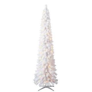 7ft. Pre-Lit White Norway Artificial Pencil Christmas Tree, Clear Lights by Ashland® | Michaels | Michaels Stores