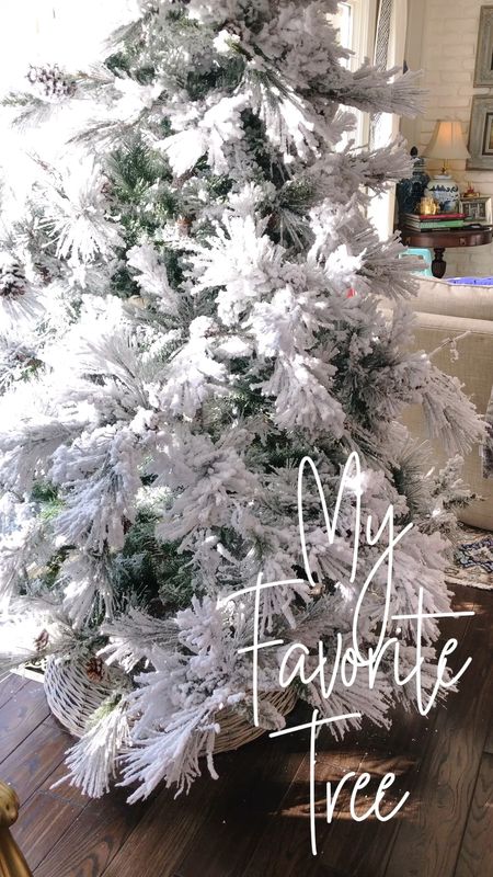 The perfect FLOCKED CHRISTMAS TREE.  love this tree so much I have added one to our home each Christmas. **Note:the price goes up every year on them and they sell out early. 

#LTKhome #LTKSeasonal #LTKHoliday