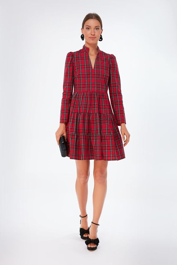 Red Plaid Fit & Flare Tunic Dress | Tuckernuck (US)