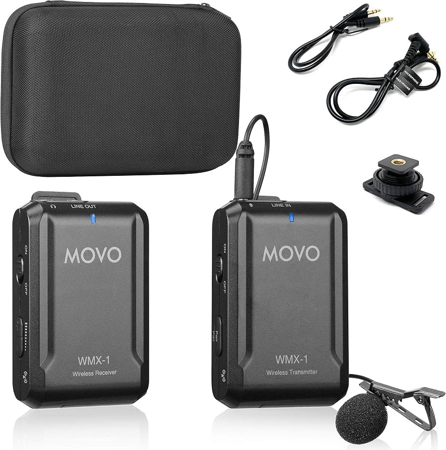 Movo WMX-1 2.4GHz Wireless Lavalier Microphone System Compatible with DSLR Cameras, Camcorders, i... | Amazon (US)