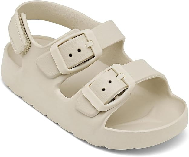 ChayChax Toddler Boys Girls Double Buckle Sandals Children's Adjustable Back Strap Water Sandal | Amazon (US)