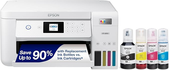 Epson Ecotank Et-2850 Wireless Color All-in-one Cartridge-free Supertank Printer with Scan, Copy ... | Amazon (CA)