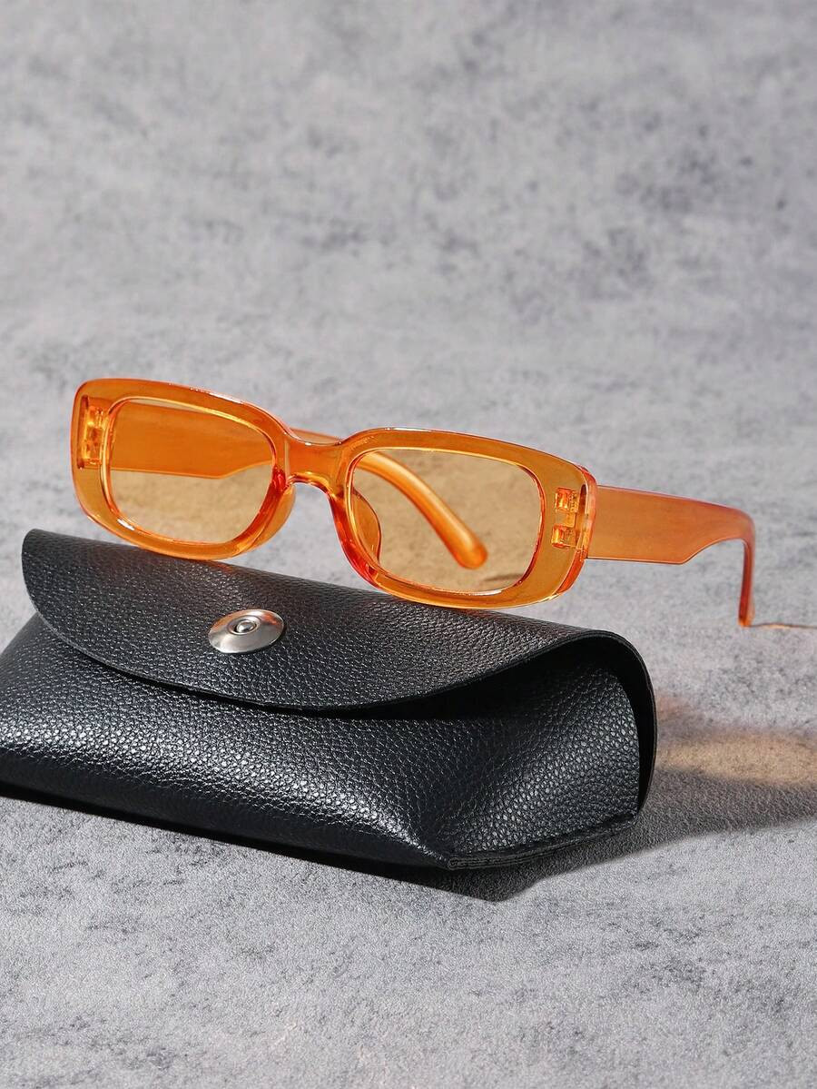 1 PC Men's Acrylic Casual Rectangle Fashion Gray Fashion Glasses For Summer Beach Vacation, Daily... | SHEIN