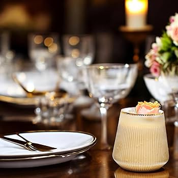 48 Pack Ribbed Origami Ripple Plastic Glasses, 24 9 Ounce Stemless Champagne Flutes & 24 12 Ounce... | Amazon (US)