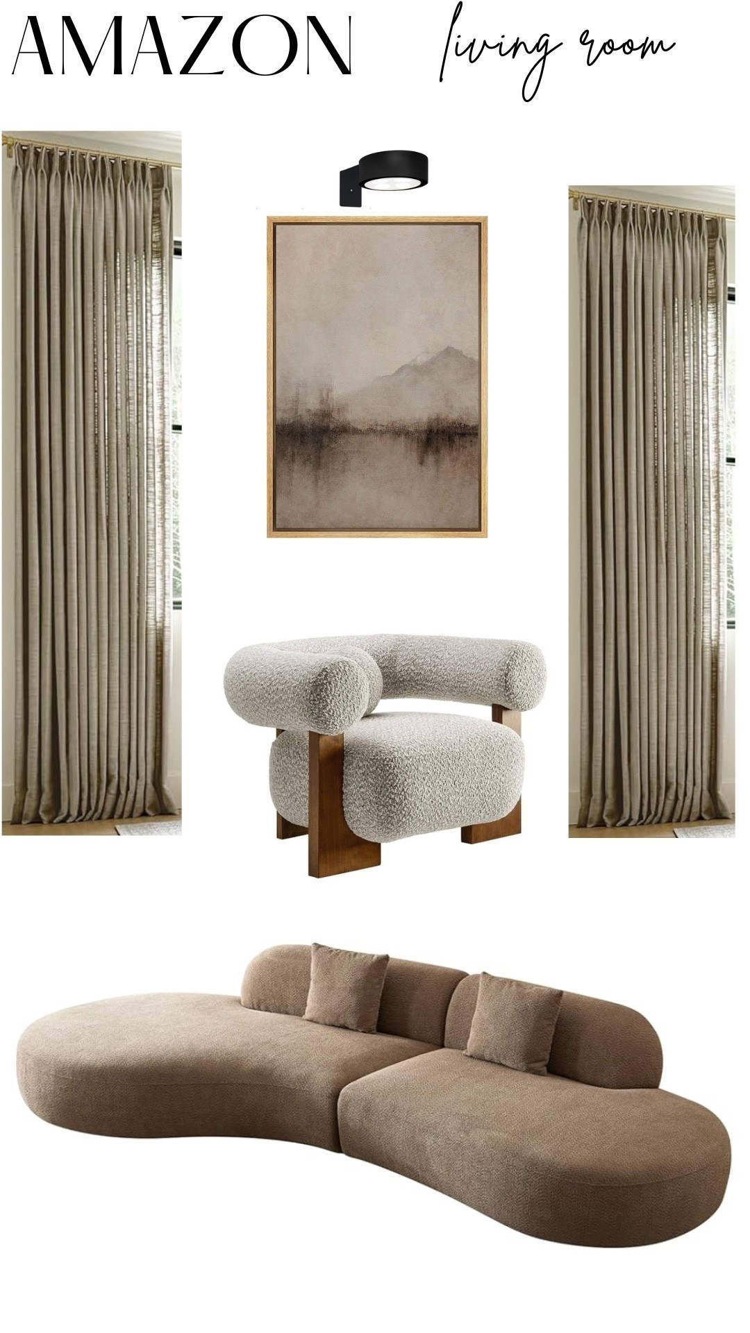 Living room, curtains, accent chairs, sofa, wall art

#LTKHome #LTKSaleAlert #LTKFamily