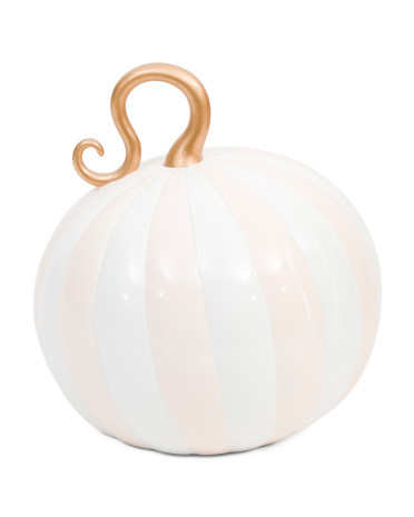 Outdoor Safe Modern Striped Pumpkin Decor | TJ Maxx