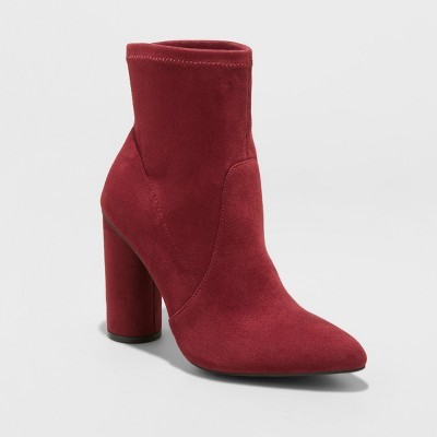 Women's Norma Cylinder Heeled Bootie - A New Day™ | Target
