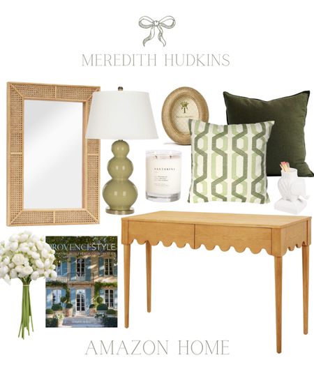 meredith hudkins, preppy, classic timeless home decor, woven mirror, green pillow, throw pillow, accent pillow, table lamp, lighting, twos company, desk, home office, living room, bedroom decor, faux flowers, candle, Amazon 

#LTKfindsunder50 #LTKsalealert #LTKhome