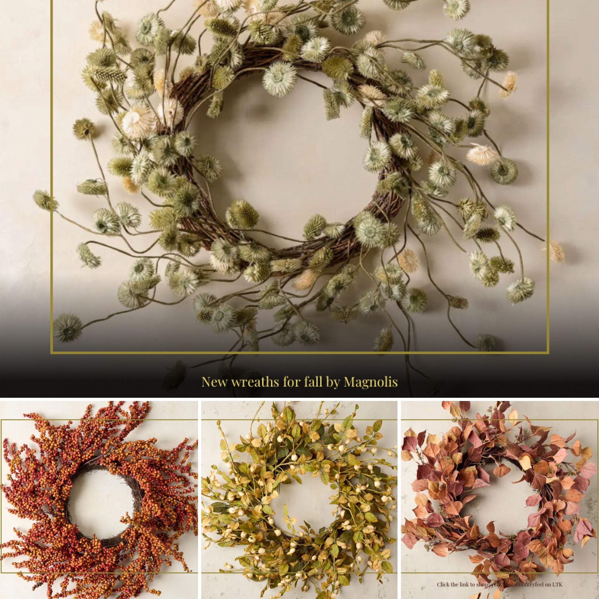 New beautiful fall wreaths from Magnolia. Click the link to shop

#LTKHoliday #LTKSeasonal #LTKhome