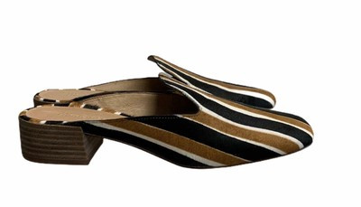 Madewell Women's Willa Loafer Mules in Striped Calf Hair Slip On Shoes Size 9 | eBay US