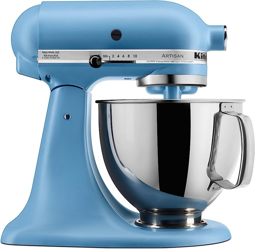 KitchenAid Artisan Series 5 Quart Tilt Head Stand Mixer with Pouring Shield KSM150PS, Blue Velvet | Amazon (US)