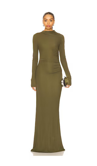x REVOLVE Suki Gown in Olive Green | Revolve Clothing (Global)