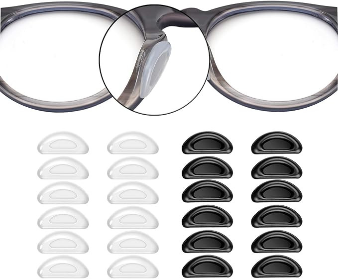 Adhesive Nose Pad, 12 Pairs Eyeglass Nose Pads Stick On Silicone Anti-Slip for Glasses Sunglasses... | Amazon (US)