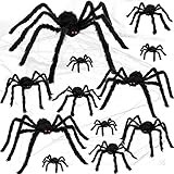 Baisoo Halloween Spider Decorations, 6 Pack Giant Spider Outdoor Decorations for Halloween, Scary... | Amazon (US)