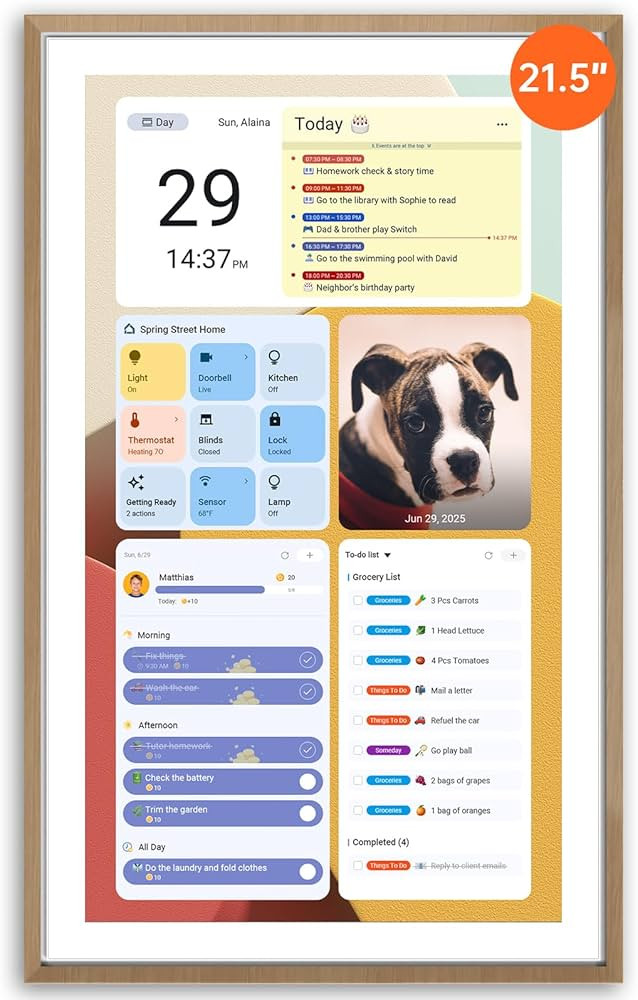 ApoloSign 21.5" Digital Calendar: Dual Mode Calendar with Google Play & Multi-calendar Sync, Elec... | Amazon (US)