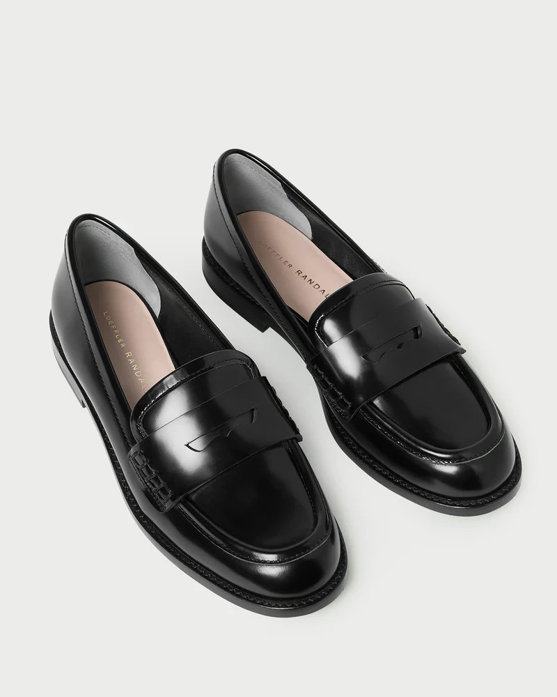Rachel Black Leather Loafer | Loeffler Randall