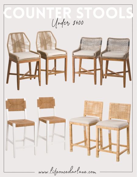 Counter Stools- Under $400! Check out these affordable and pretty stool finds for a kitchen refresh!

#barstools #kitchenstools
#homedecor

#LTKhome #LTKsalealert