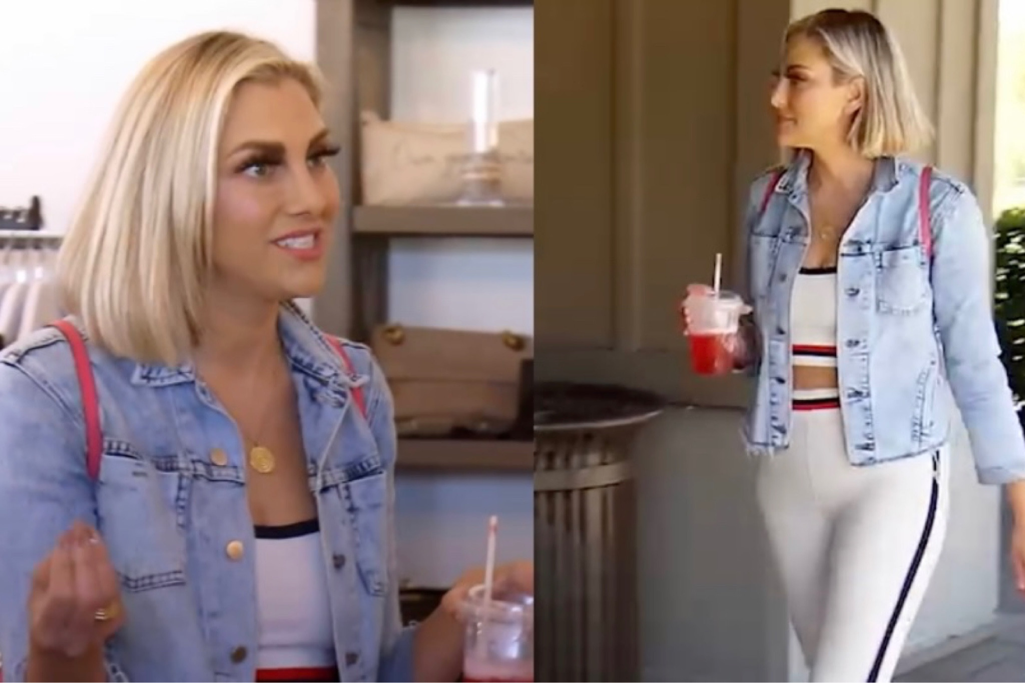 Loved this white sports bra, leggings + jean jacket combo from RHOC Episode 9! Everything is on sale! Workout set is 45% off & jean jacket is over 60% off.

#LTKunder50 #LTKFitness #LTKsalealert