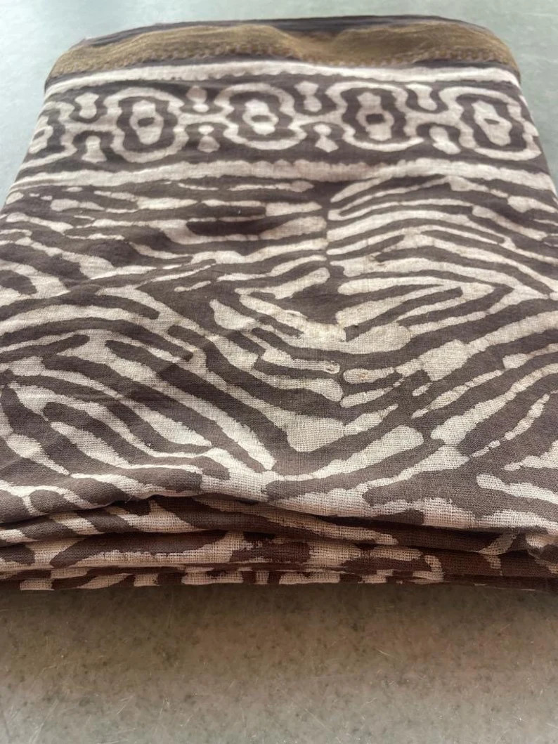 Indigo Brown Color Sarong for Women,beach Wrap Pareo, Beach Cover Up,soft Fabric Scarf,cotton Sar... | Etsy (US)