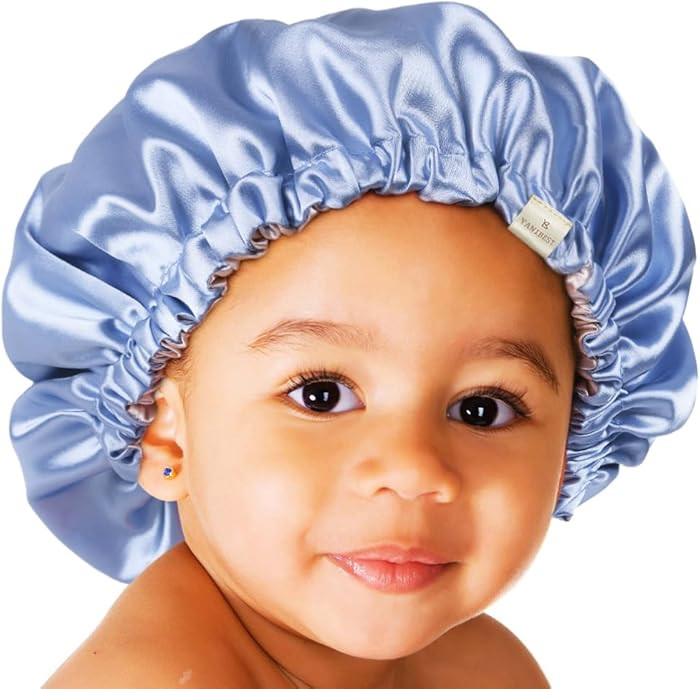 YANIBEST Baby Satin Bonnet Sleep Cap - Double Layer Reversible Adjustable Silky Satin Cap for Inf... | Amazon (US)