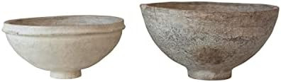 Creative Co-Op Found Decorative Paper Mache, Set of 2 Bowls, 23" L x 23" W x 13" H, Multicolor | Amazon (US)