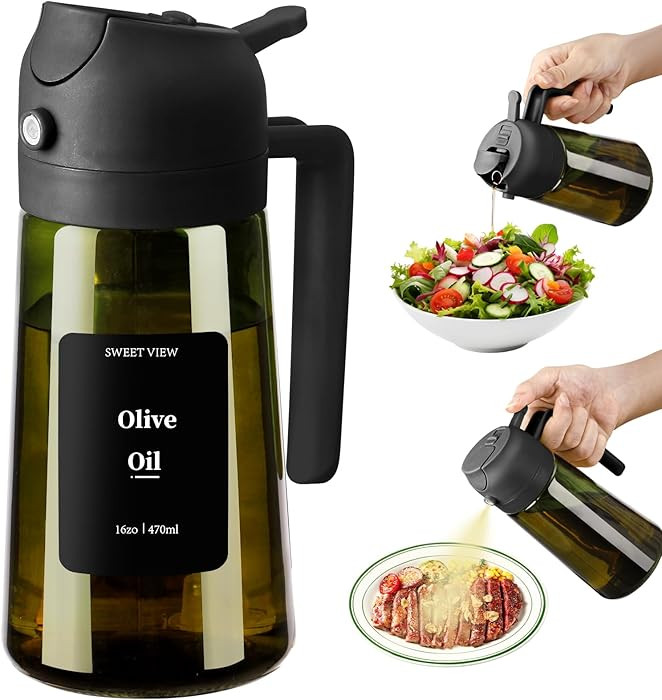 SWEET VIEW - Olive Oil Dispenser and Oil Sprayer – 16oz/470ml Glass Light-Proof Oil Pourer for ... | Amazon (CA)